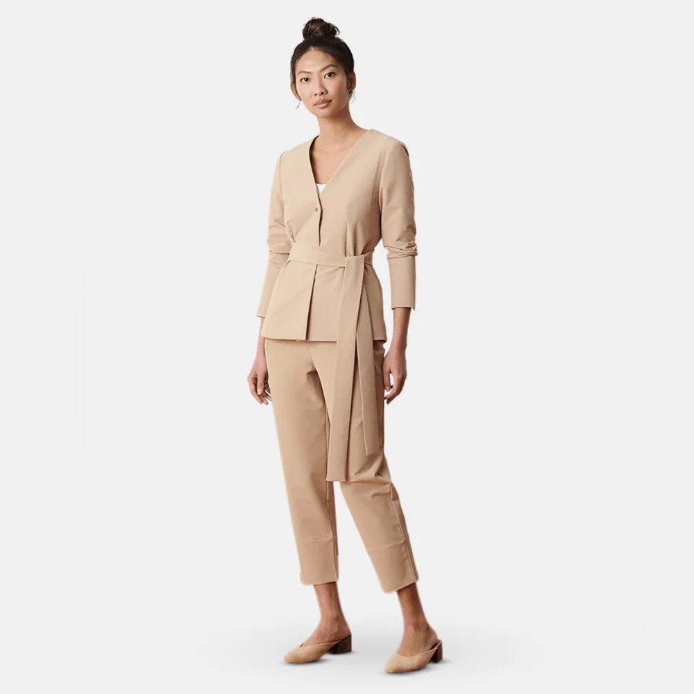Aday trailblazer belted blazer - latte